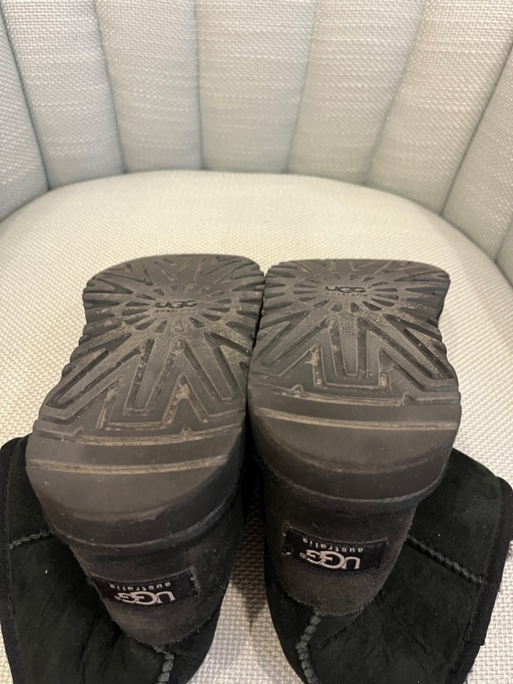 Ugg Women's Black Suede Cozy Winter Boots - Picture 4 of 5
